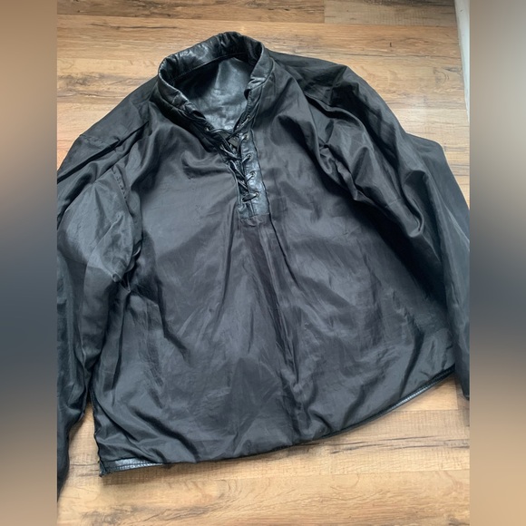 Vintage Leather Pullover Shirt/Jacket zipper side seams MOB ❣️Reasonable Offers💟 - Picture 12 of 16
